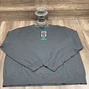 Banana Republic Charcoal Crewneck Merino Wool Mens Sweater